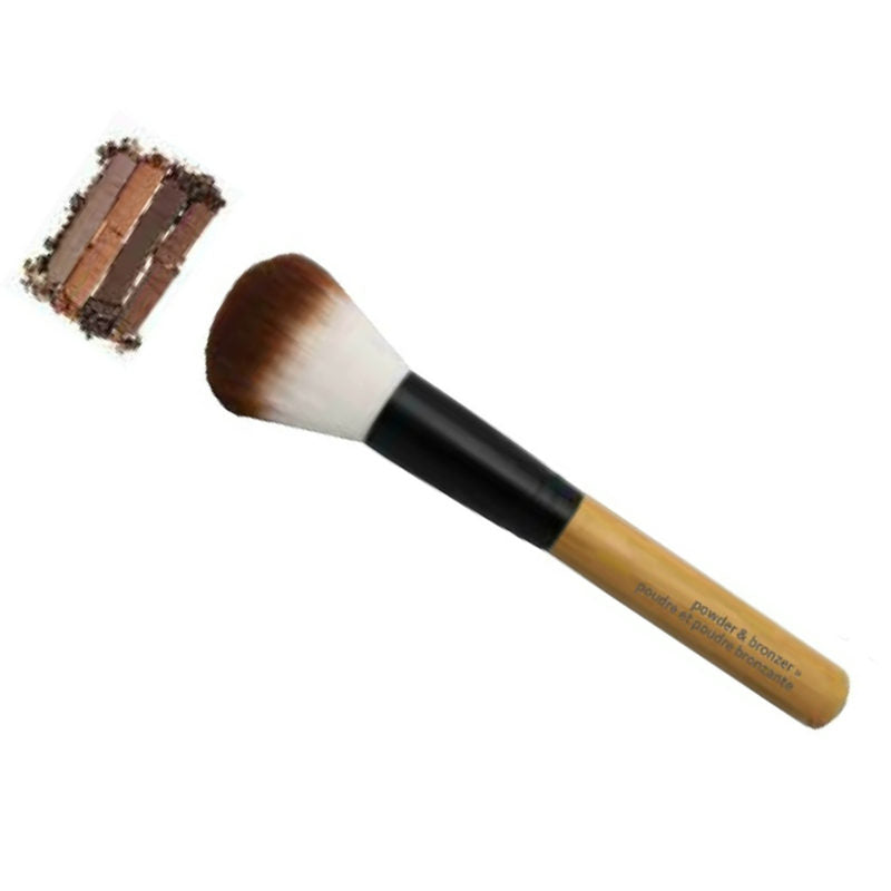 Makeup brush outlet with powder